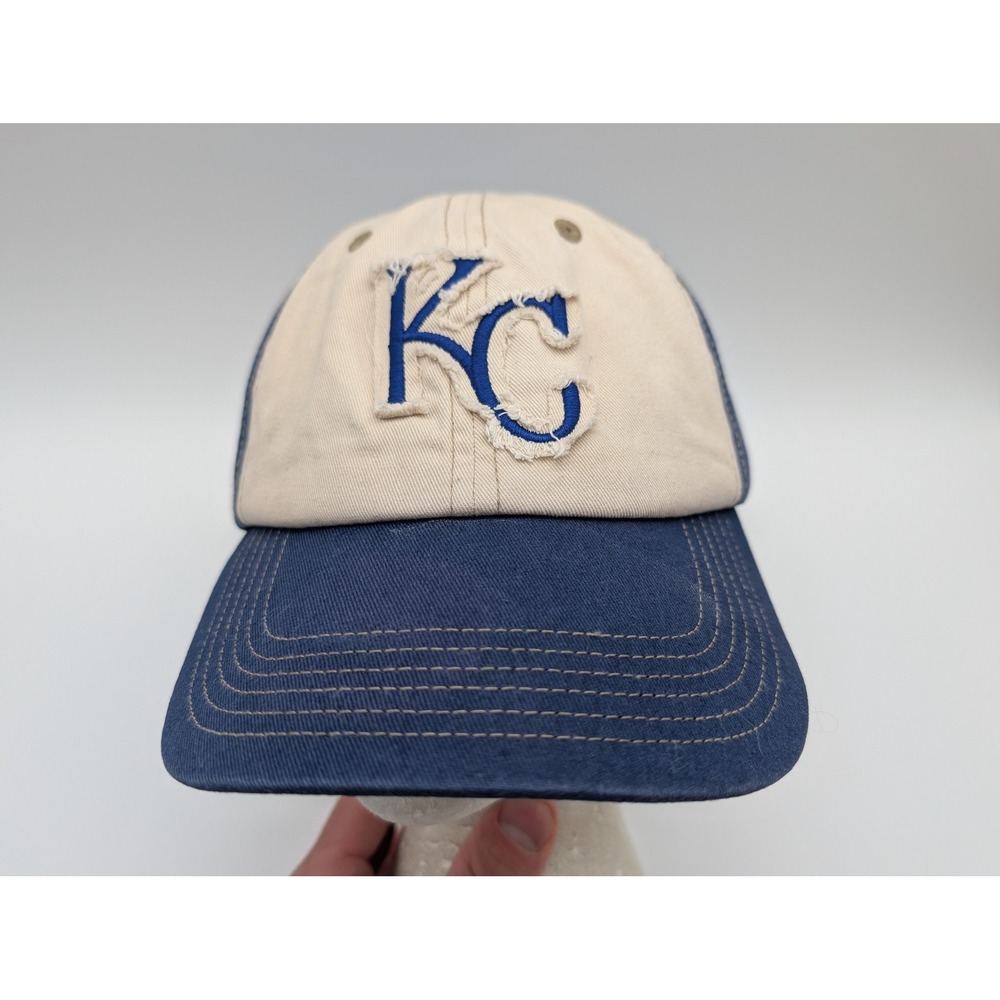 Fan Favorite Kansas City Royals Hat KC Logo Blue Tan Adjustable Baseball Cap
